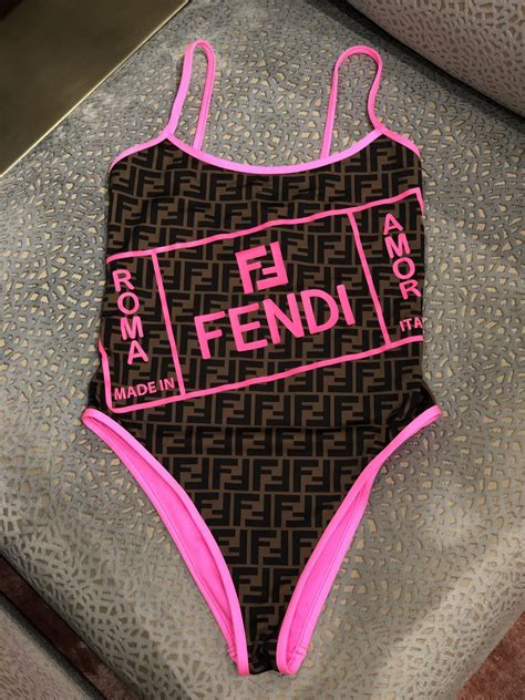 fendi virgo swimsuit|Fendi neon bikini.